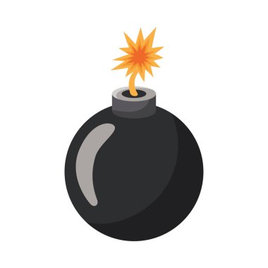 Video oyunu bomba vektörü izole edildi