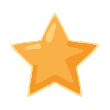 Video oyunu yıldız vektörü izole edildi