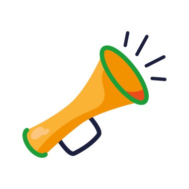 futbol vuvuzela çizim vektörü izole edildi