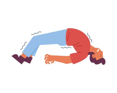 Epilepsi adam tasarımı vektörü izole edildi