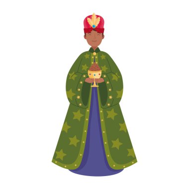 Epifani bilge kral Balthasar illüstrasyon tasarımı