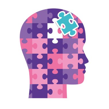 Epilepsi beyni ve bulmaca çizimi