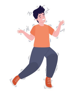 Epilepsi adam hastalığı illüstrasyon tasarımı