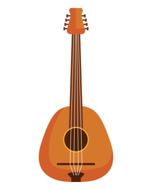 Meksika enstrümanı mandolin illüstrasyon tasarımı