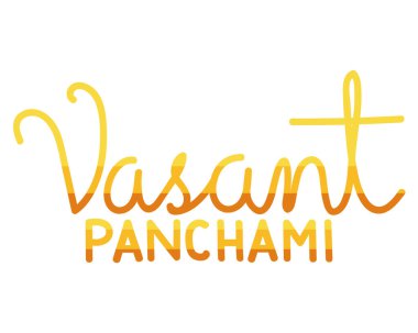 Vasant panchami harfleri izole edilmiş.