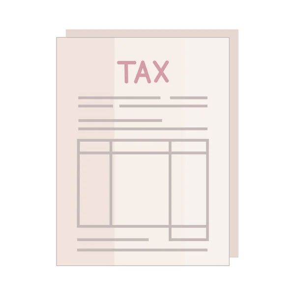 Vergi Bildirim Tasarımı Izole Edildi — Stok Vektör
