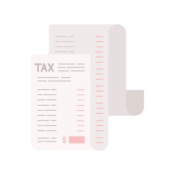 Declaración Impuestos Documentos Ilustración Diseño — Vector de stock
