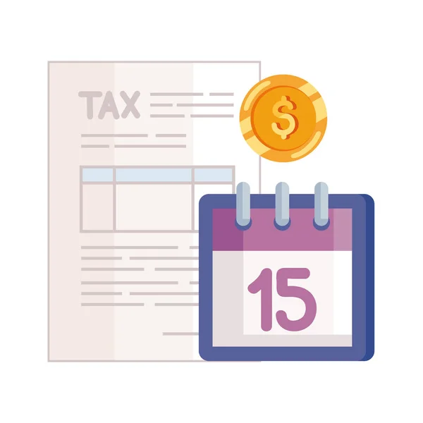 Tax Declaration Planning Illustration Design — Stock Vector