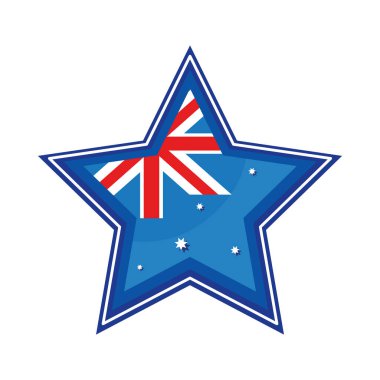Yıldız illüstrasyonunda Avustralya bayrağı