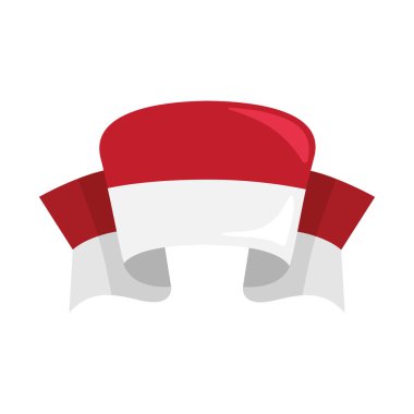 Endonezya bayrağı amblemi izole edildi