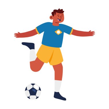 Brezilya futbolcusu tasarım vektörü izole edildi