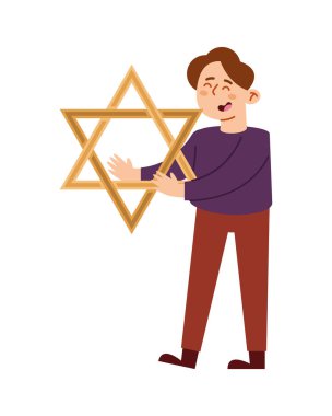 David Star vektörü olan Hanuka çocuğu izole edildi.