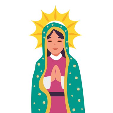Virgen de Guadalupe Kutsal İllüstrasyon
