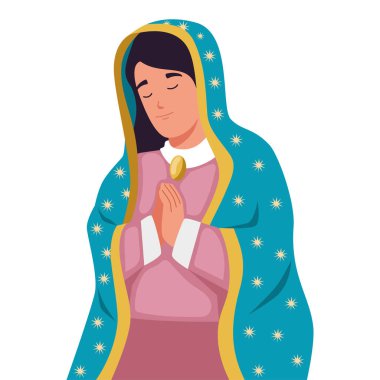 Virgen de guadalupe illüstrasyon tasarımı