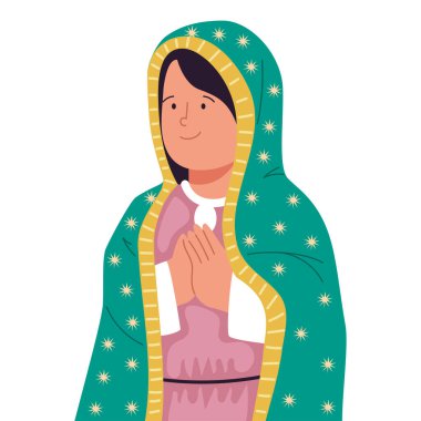 Virgen de Guadalupe dua eden illüstrasyon