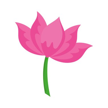 Vasant lotus çiçeği tasarımı çizimi izole edildi