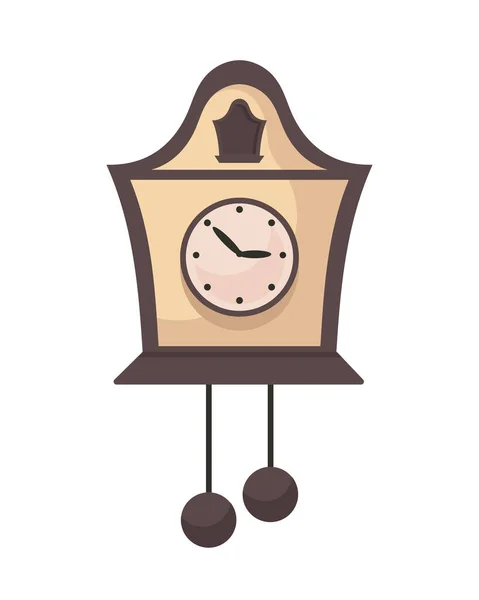 Allemagne Coucou Horloge Illustration Rétro — Image vectorielle