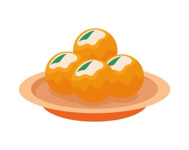 Vasant boondi ladoo yemek çizimi izole edildi