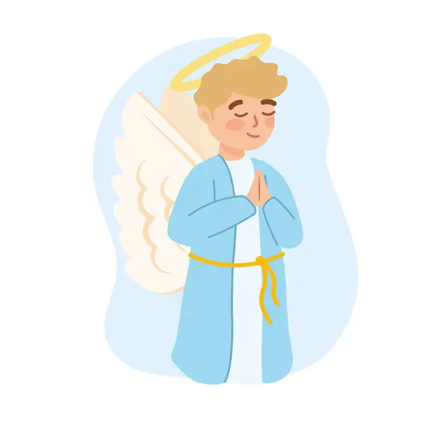 Holy Angel Character Illustration Isolated — Stock Vector