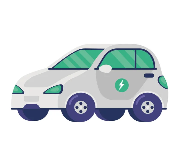 Elektrisk Bil Ladning Isoleret Illustration – Stock-vektor