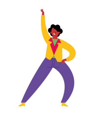 feria cali erkek dansçı vektörü izole edildi