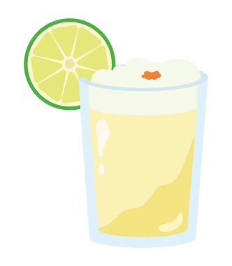 Chile pisco içecek illüstrasyon tasarımı