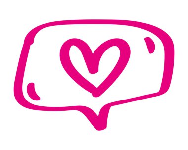 karalanmış kalp kabarcığı çizimi tasarımı