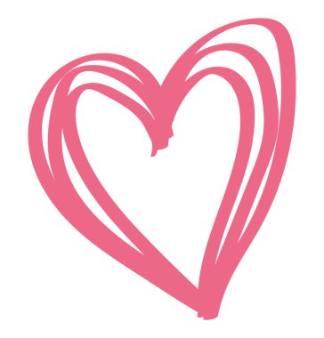 karalanmış kalp biçimlendirilmiş illüstrasyon tasarımı