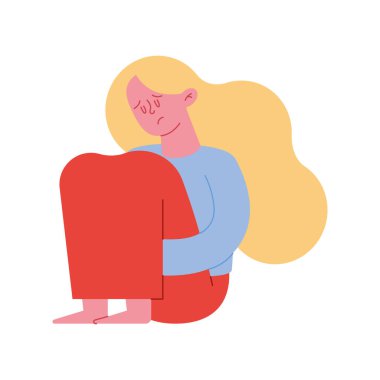 Depresyon vektörü olan kadın izole