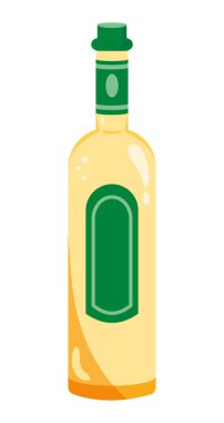 Meksika mezcal şişe illüstrasyonu izole edildi.