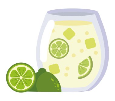 caipirinha cam çizim vektörü izole edildi