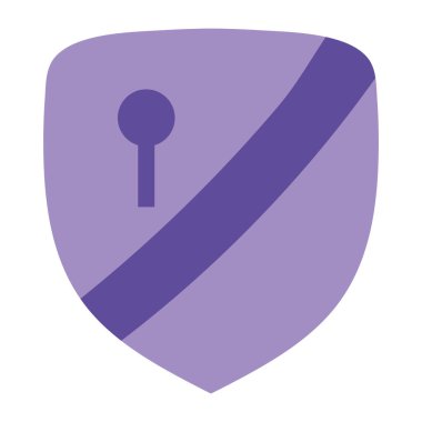 mor asma kilit kalkan vektörü izole edildi