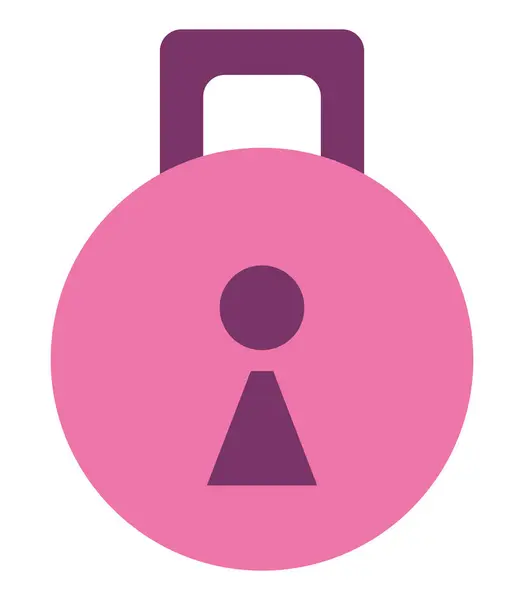 Pink Padlock Illustration Vector Isolated — Stock Vector