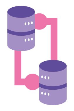 veritabanı sunucuları tasarım vektörü izole