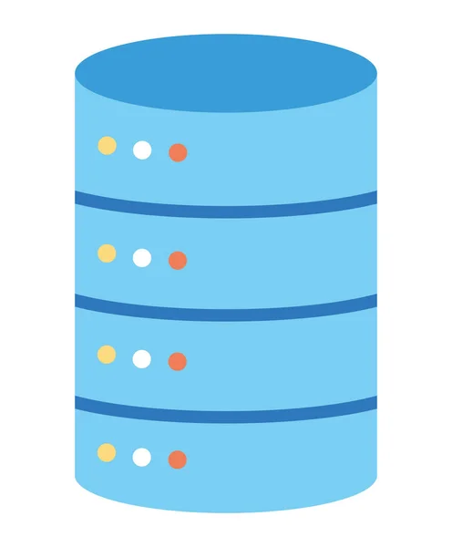 Databas Server Blå Färg Vektor Isolerad — Stock vektor