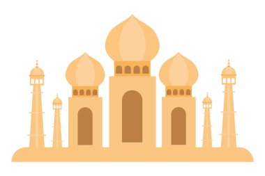 Müslüman sarayı tasarımı vektörü izole edildi