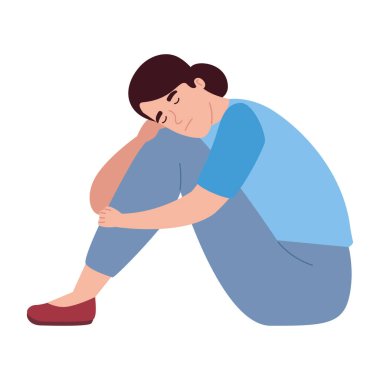 Bulimia hastası bir kadın, izole edilmiş.