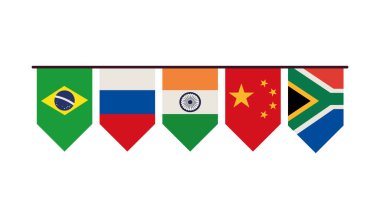 brics derneği yatırım illüstrasyonu izole edildi