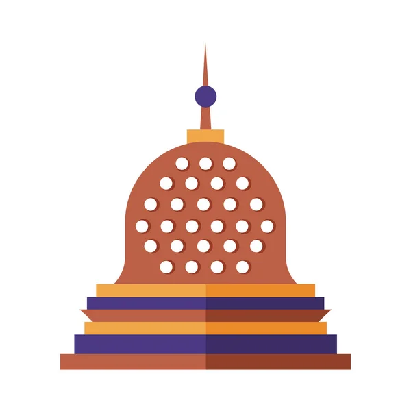 Вектор Дизайна Балийского Храма Изолирован — стоковый вектор