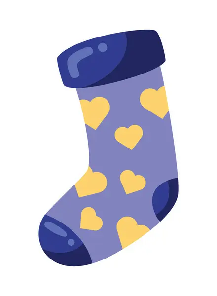 Syndrome Sock Hearts Vector Isolated — Stock Vector