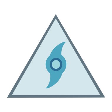 Kasırga üçgeni sinyali izole edilmiş simge