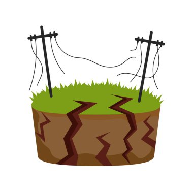 Deprem doğal afet tasarımı çizimi