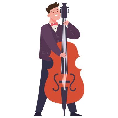 dünya caz günü müzisyen illüstrasyon vektörü