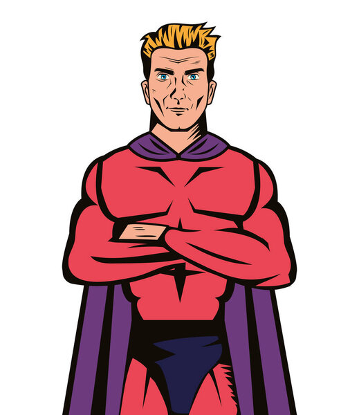 изолированный поп-арт супергероя