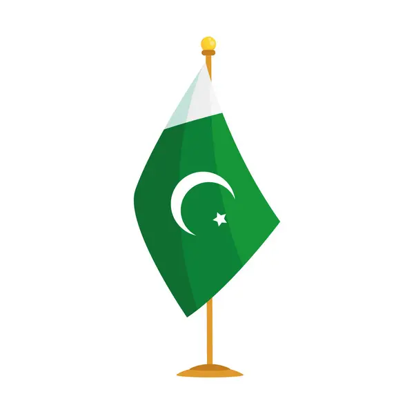 Pakistan Tag Flagge Illustration Vektor — Stockvektor