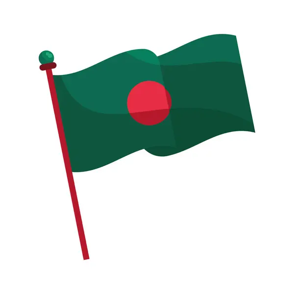 Bangladesh Independence Day Flag Illustration — Stock Vector