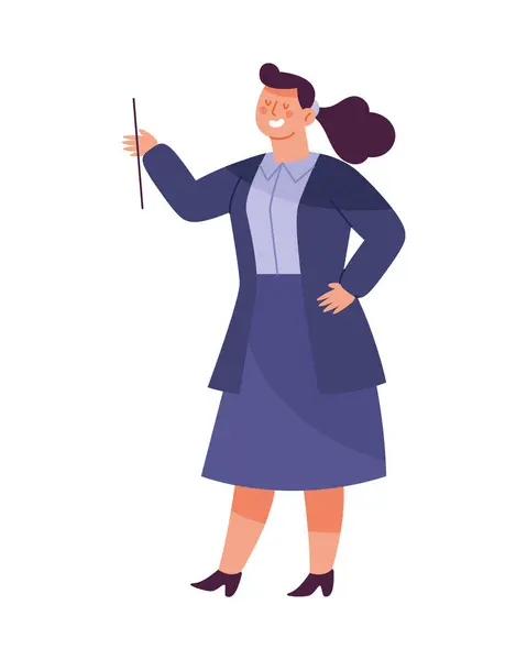 Teachers Day Woman Illustration Design — Stock Vector