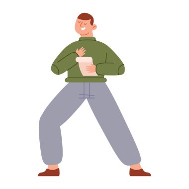 Şiir illüstrasyon vektörü olan şair.