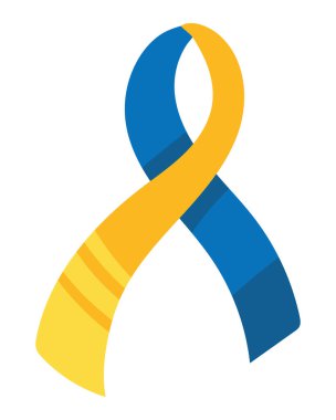 down sendromu gün kurdelesi illüstrasyon vektörü