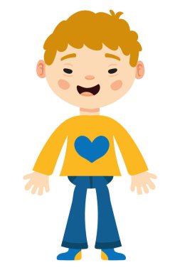 down sendromu gündüz çocuğu illüstrasyon vektörü